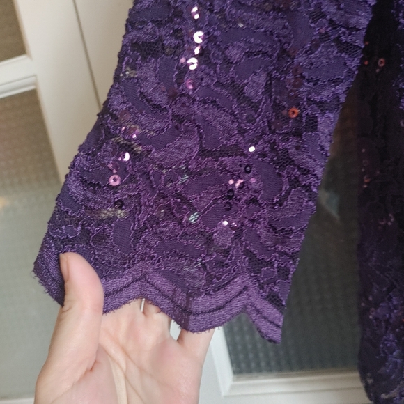 Alex Evenings Women's T-Length All Over Lace Dress with Jacket Set - Picture 8 of 11